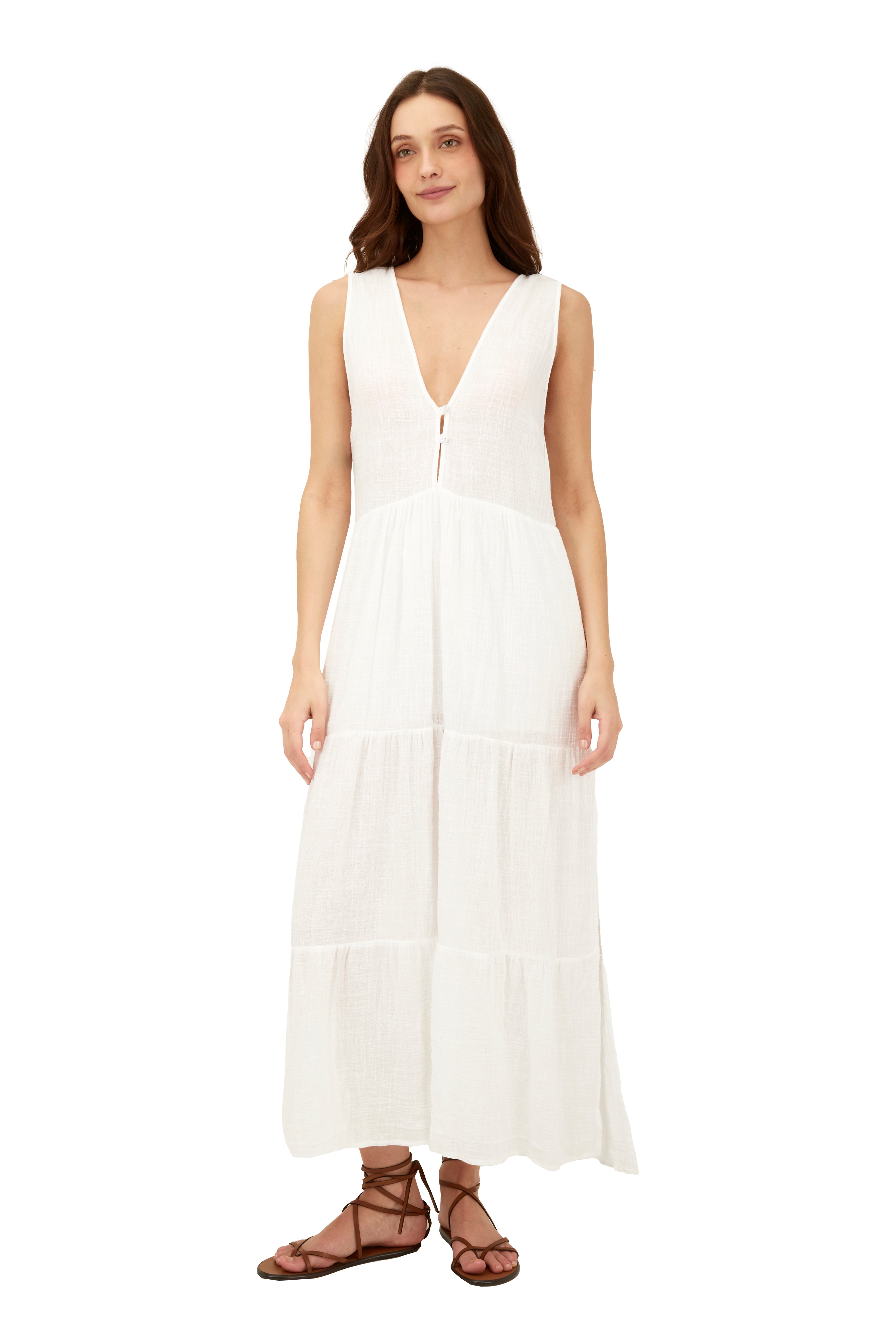 Textured Eco White Enlight Dress