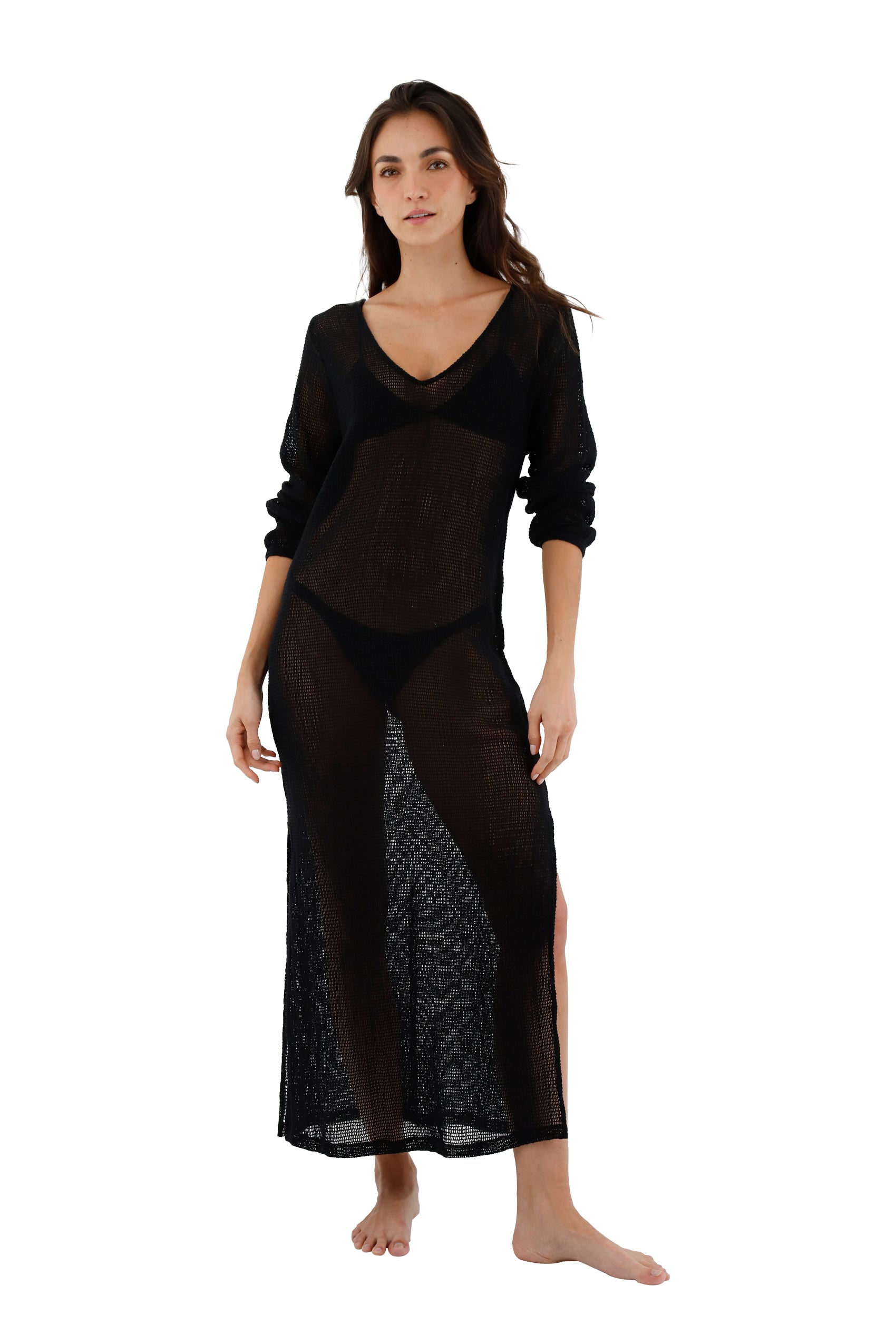 Black Malla Mar Caudal Dresses