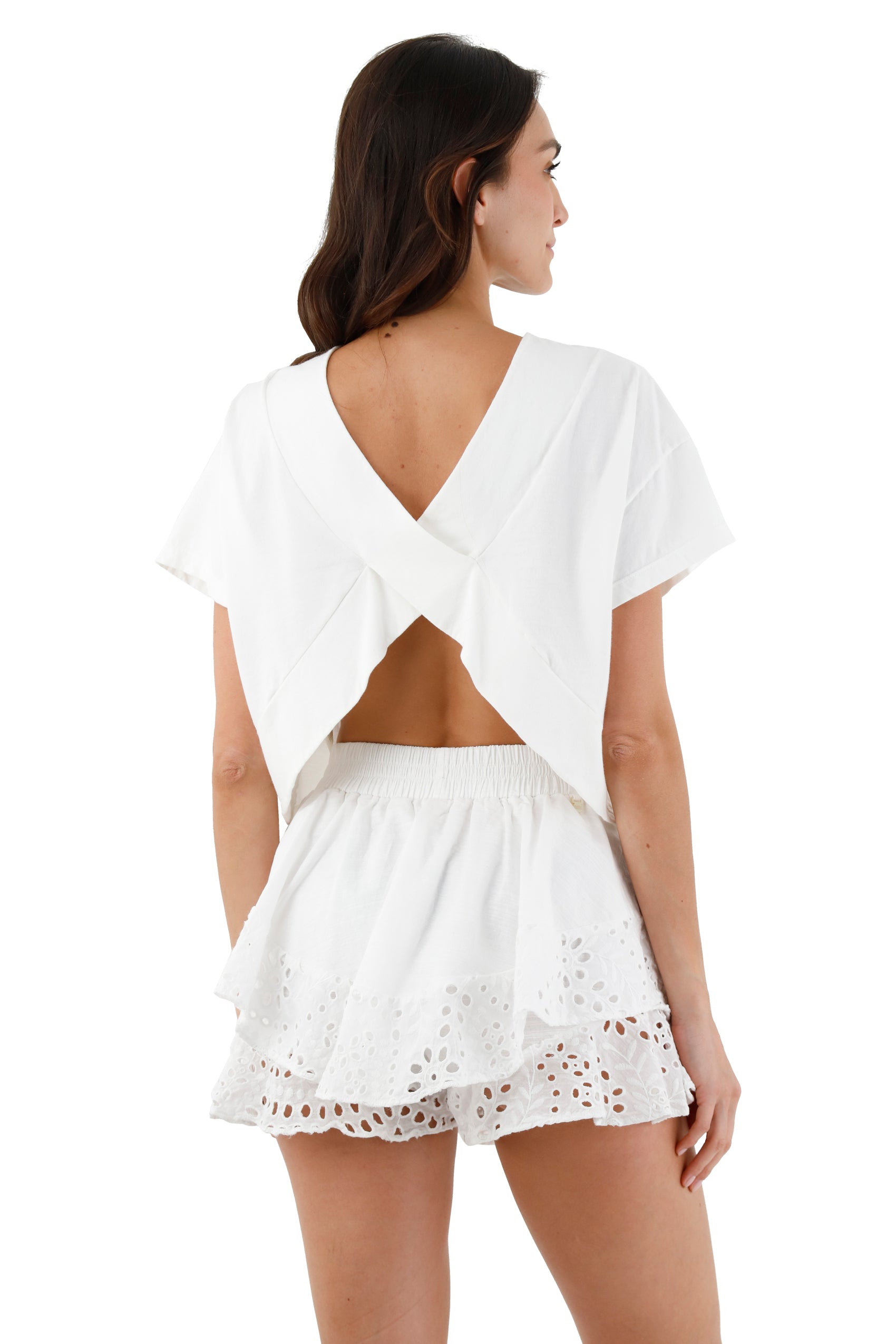 Eco White Bloom Skirt