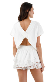 Eco White Bloom Skirt