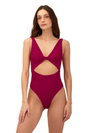 Textured Wave Brisa Raspberry Twix One Piece