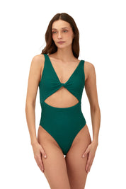 Textured Wave Brisa Emerald Twix One Piece