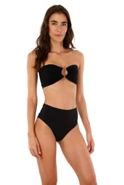 Black Cast Bandeau Top