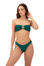 Textured Wave Brisa Emerald Cast Bandeau Top